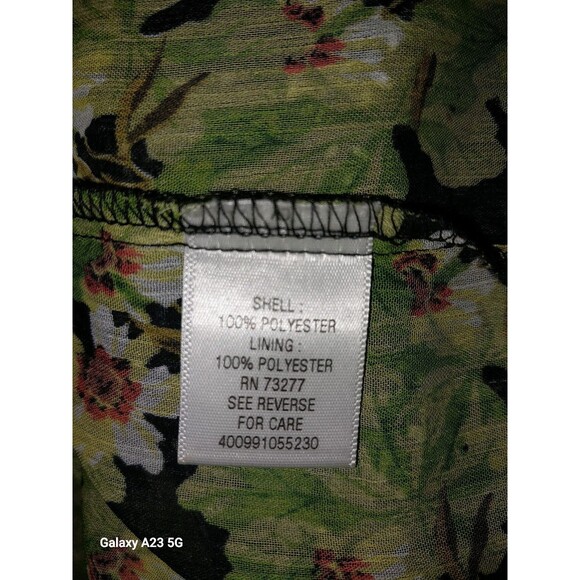 Vera Wang Princess- Junior's Black and Yellow Floral Strappy Dress- Small - Picture 6 of 7